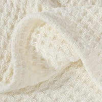 Уникатни поволни цени лесен вафл ткаат памук ќебе, беж, стандарден фрлање