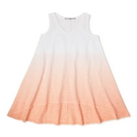 Срцев фустан со натопи за боење на девојчињата, со големина 4-16
