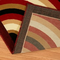 Обединети ткајачи Brasserie Capuccino скролувајте црвен ткаен олефин област килим или тркач
