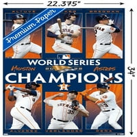Хјустон Астрос - wallиден постер на шампиони во светска серија, 22.375 34